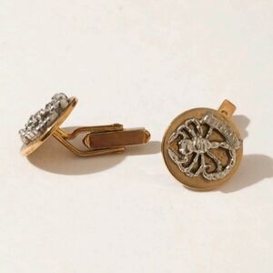 VTG Swank Inc Scorpio Cufflinks Two Tone Gold Silver MCM Retro Zodiac Sign Gift
